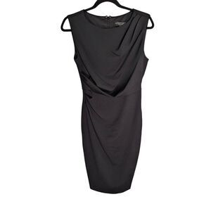 NWT Laundry by Shelli Seigal Sleeveless Jewel Neck Black Cocktail Dress Women's